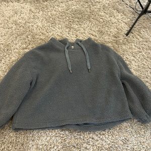 Grey Sherpa Hoodie